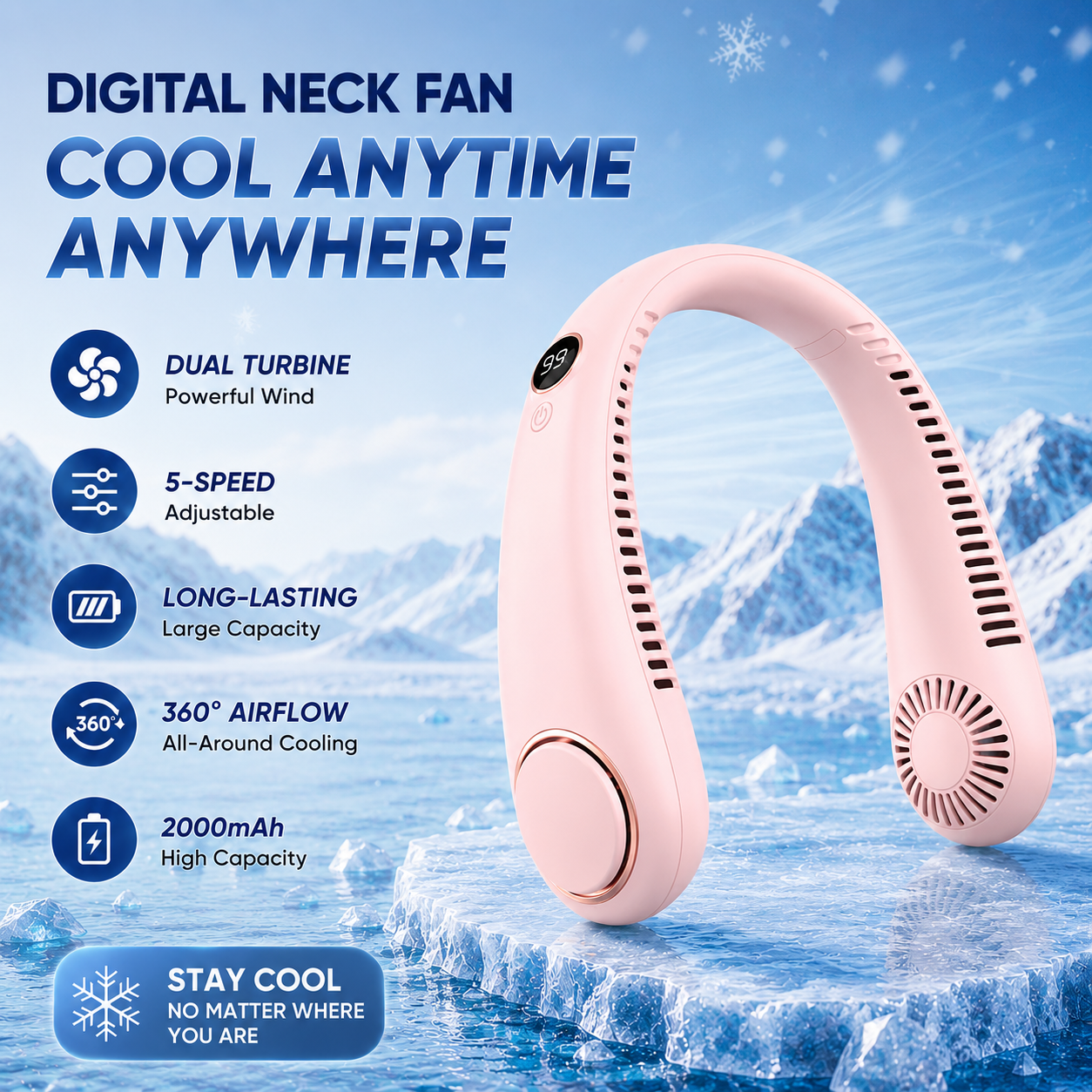 Neck Air Conditioner Fan 🧊