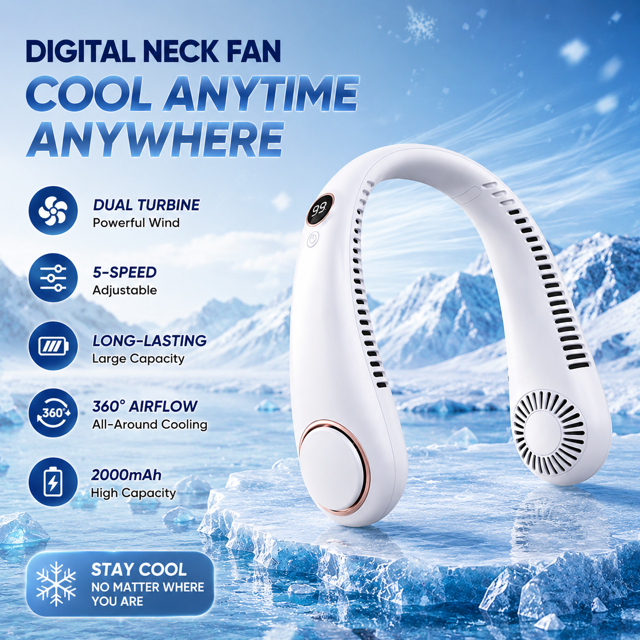 Neck Air Conditioner Fan 🧊