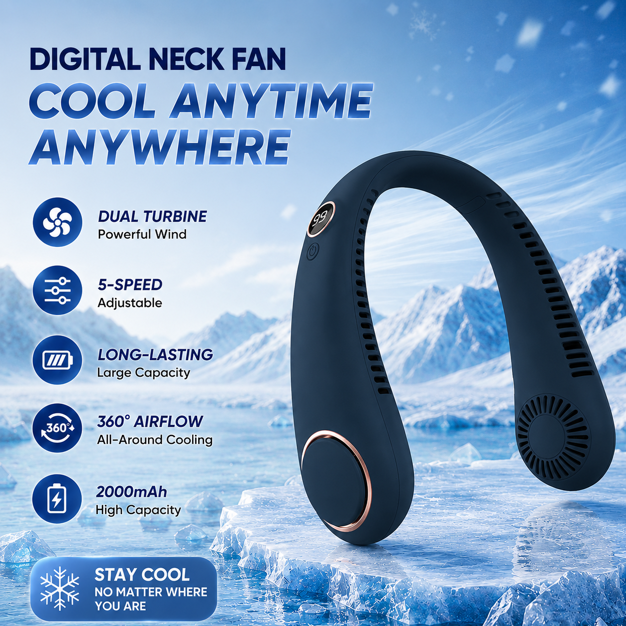 Neck Air Conditioner Fan 🧊