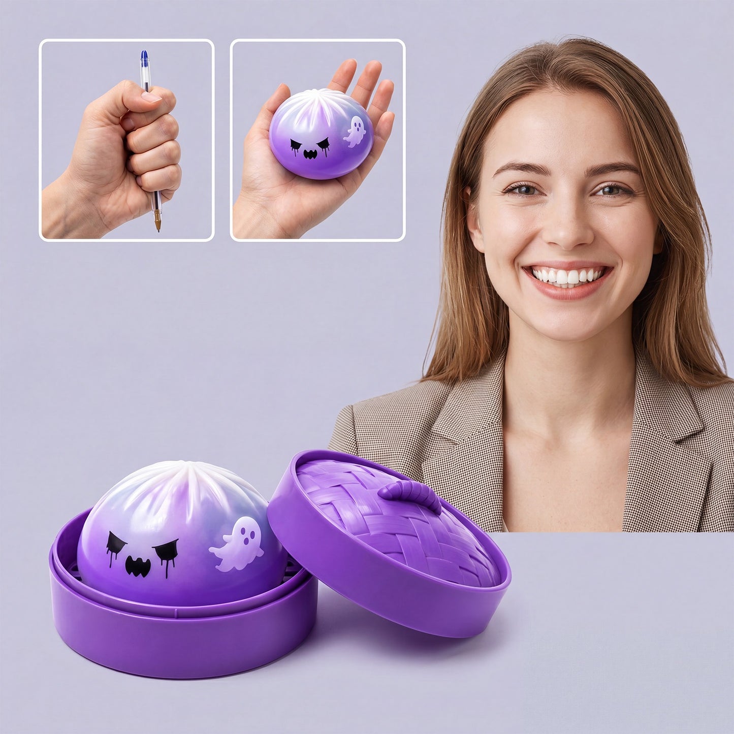 👻Halloween Limited Edition🎃-Soft Steamed Baozi Squeeze Toy