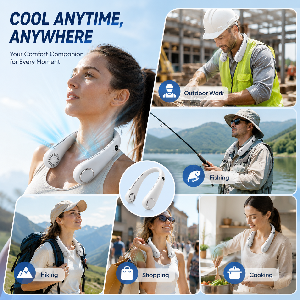 Neck Air Conditioner Fan 🧊