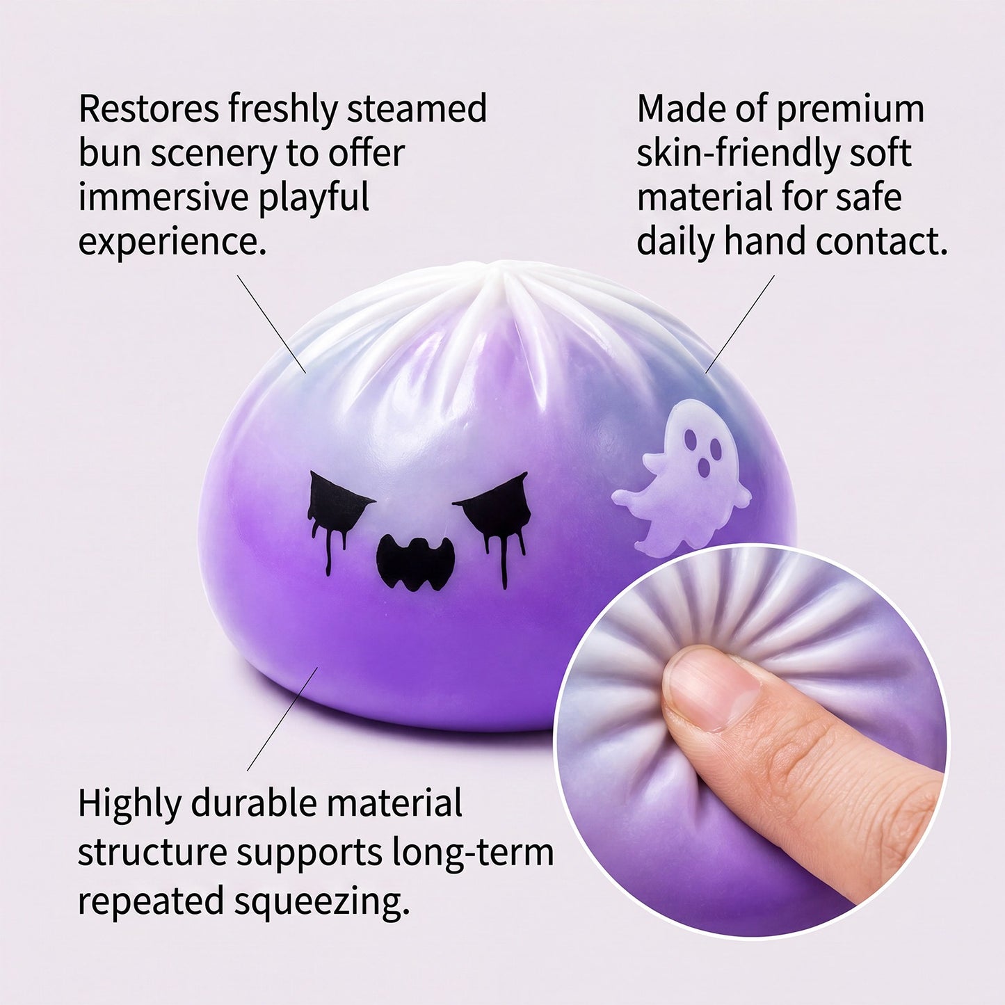 👻Halloween Limited Edition🎃-Soft Steamed Baozi Squeeze Toy